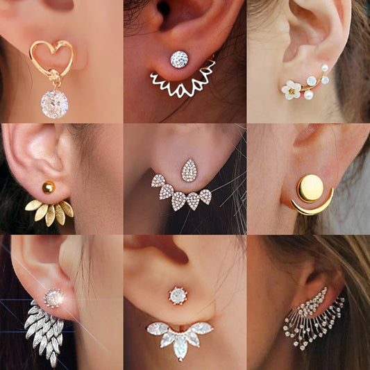 Boucles d'oreilles goutte de fleur en cristal pour femmes