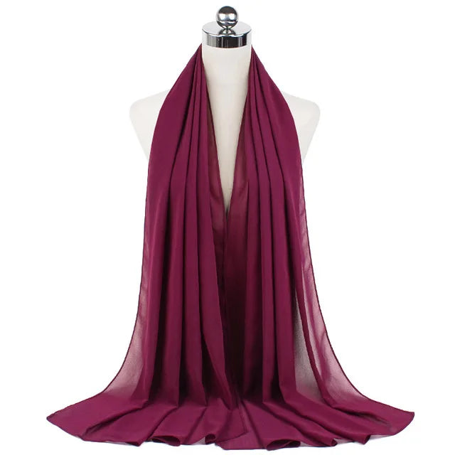 Hijab léger en mousseline