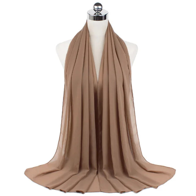 Hijab léger en mousseline