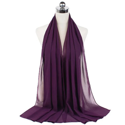 Hijab léger en mousseline