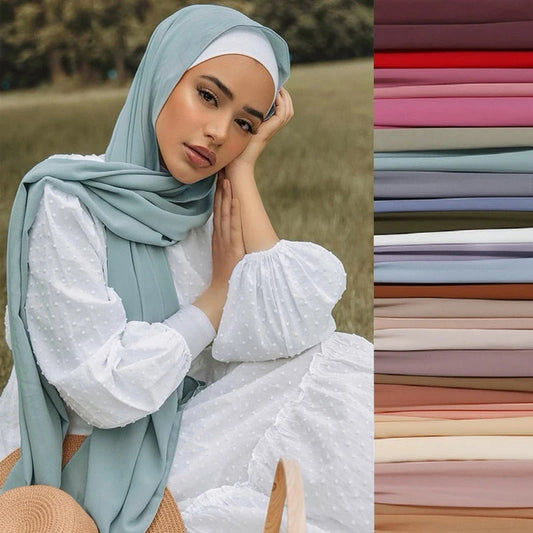 Hijab léger en mousseline