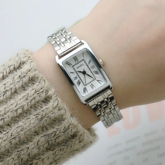 Montres-bracelets à quartz rectangulaires pour femmes