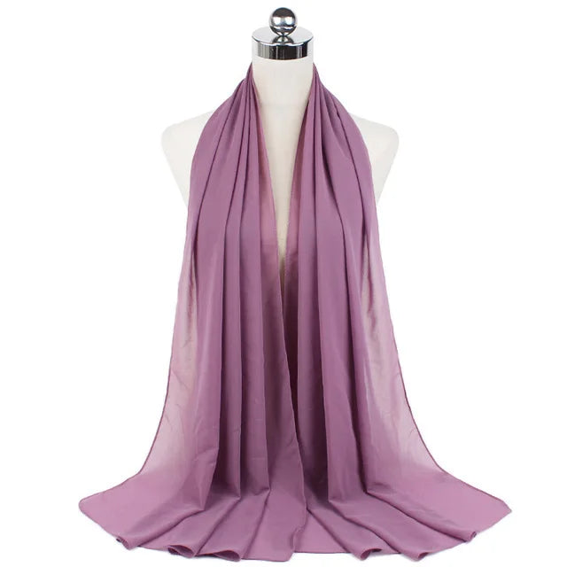 Hijab léger en mousseline